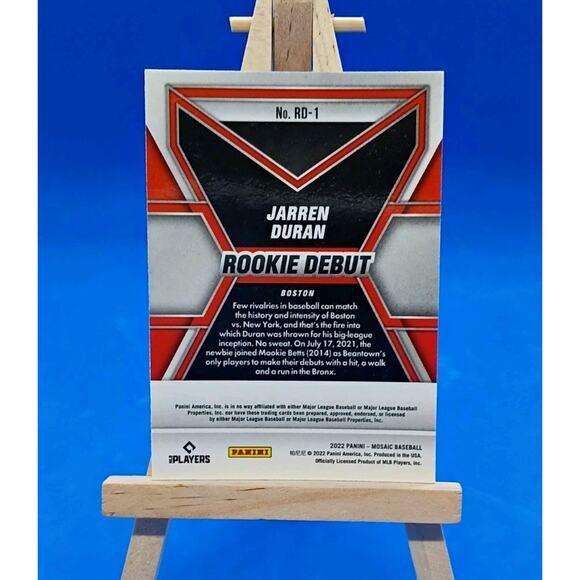 2022 Panini Mosaic - Rookie Debut Jarren Duran #RD-1 (RC) - Picture 5 of 6